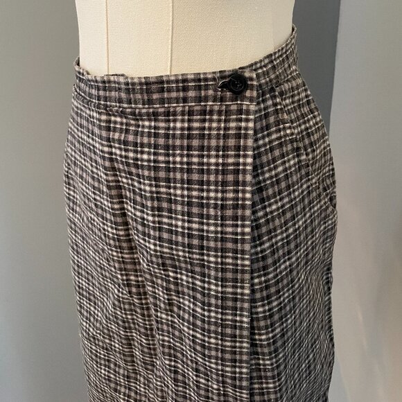 Vintage 1980s-1990s LD & Co. Plaid Wrap Skort - Picture 3 of 5